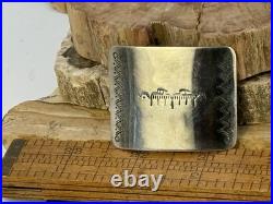 Rare Opal Paquin Zuni Sterling Stamped Buckle 1.85x 1.5-2NL25.36