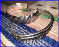 Rare Opportunity! Two (2) Navajo Guild Cuffs, Sterling, Unique, Awesome! 7