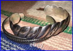 Rare Opportunity! Two (2) Navajo Guild Cuffs, Sterling, Unique, Awesome! 7