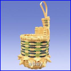 Rare Passamaquoddy Sweetgrass Basket Signed Neptune Maine Wabanaki Pocket