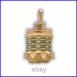 Rare Passamaquoddy Sweetgrass Basket Signed Neptune Maine Wabanaki Pocket