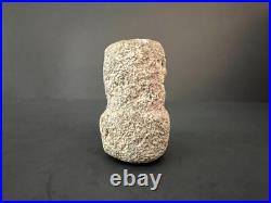 Rare Primitive Native American Medicine Pestle Owl Face, Granite
