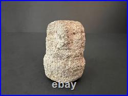 Rare Primitive Native American Medicine Pestle Owl Face, Granite