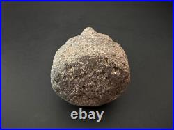 Rare Primitive Native American Medicine Pestle Owl Face, Granite