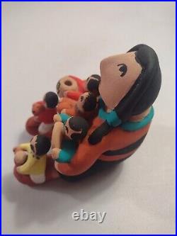 Rare Pueblo Jemez Storyteller with Five Children Native American Pottery Signed