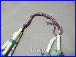 Rare Purple String Vintage Navajo Turquoise Santo Domingo Necklace