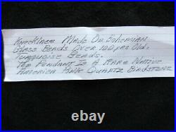 Rare Quartz Native American Popeye Birdstone, On Beaded Necklace, Ott-012206250