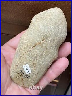 Rare Quartz Trophy Axe From Fayette County Ohio, Ex Dr Copeland Collection