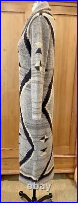 Rare Ralph Lauren Hand-Knit Native American Blanket Cardigan Coat Duster SMALL