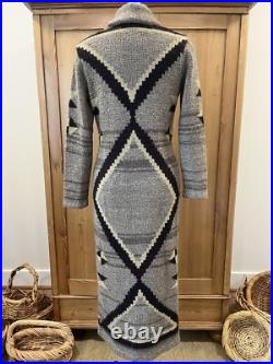 Rare Ralph Lauren Hand-Knit Native American Blanket Cardigan Coat Duster SMALL