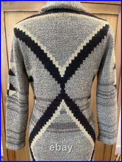 Rare Ralph Lauren Hand-Knit Native American Blanket Cardigan Coat Duster SMALL