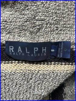 Rare Ralph Lauren Hand-Knit Native American Blanket Cardigan Coat Duster SMALL