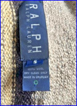 Rare Ralph Lauren Hand-Knit Native American Blanket Cardigan Coat Duster SMALL