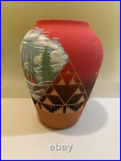 Rare Richard Underbaggage Native American Pottery Vase 12 Signed Lakota Art Rare Richard Underbaggage Native American Pottery Vase 12 Signed Lakota Art