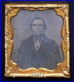 Rare Seneca (Seneka) Native American Daguerreotype Portrait 1/6th Plate