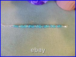 Rare Sleeping Beauty Turquoise Nugget 925 Native American southwestern Bracelet