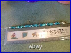 Rare Sleeping Beauty Turquoise Nugget 925 Native American southwestern Bracelet