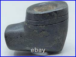 Rare Small Black Native American Stone Smoking Pipe Artifact