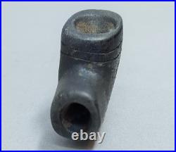 Rare Small Black Native American Stone Smoking Pipe Artifact