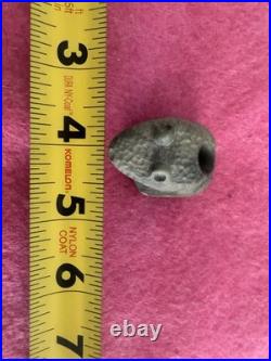 Rare Small Native American Frog Effigy Smoking Pipe Stone Arrowhead