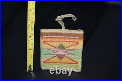 Rare Small Nez Perce Indian Woven Corn Husk Bag Native American