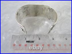Rare Spectacular Vtg Native American Hopi Sterling Silver Statement Bracelet