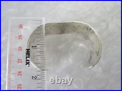 Rare Spectacular Vtg Native American Hopi Sterling Silver Statement Bracelet