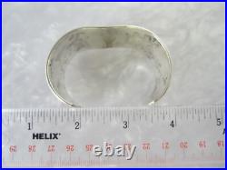 Rare Spectacular Vtg Native American Hopi Sterling Silver Statement Bracelet
