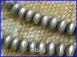 Rare Sterling Silver Stamped Navajo Pearls Graduated Necklace 31 134 Grams