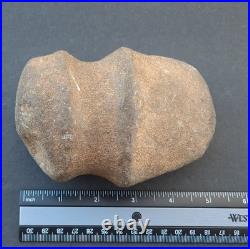 Rare Stone Axe Native American Indian Southern Barbed Full Groove Raised Ridge
