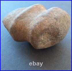 Rare Stone Axe Native American Indian Southern Barbed Full Groove Raised Ridge