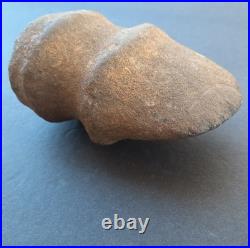 Rare Stone Axe Native American Indian Southern Barbed Full Groove Raised Ridge