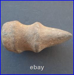 Rare Stone Axe Native American Indian Southern Barbed Full Groove Raised Ridge