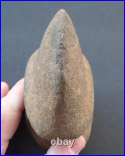 Rare Stone Axe Native American Indian Southern Barbed Full Groove Raised Ridge