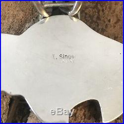 Rare TOMMY SINGER Buffalo S. Silver 12K Overlay Boxed Pendant with Bail. NWOT
