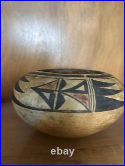 Rare Traditional Hopi Polychrome Old Seed Jar Exquisite Complex & Old As Is