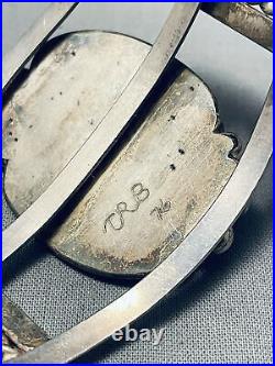Rare Turquoise Mine Vintage Navajo Sterling Silver Bracelet Cuff