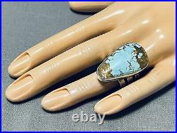 Rare Turquoise Native American #8 Sterling Silver Ring