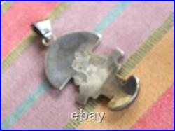 Rare Turquoise Purple Spiny 950 Silver Kachina Pendant Joe & Lejeune Chavez