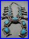 Rare-Turquoise-Vintage-Navajo-Sterling-Silver-Squash-Blossom-Necklace-Old-01-by