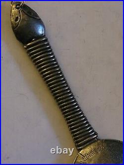 Rare Turtle Pewter Spoon, Iroquois Turtle rattle- Ritchie Collect