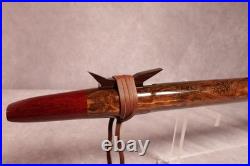 Rare Unique Exotic Blackheart Wood Native American Flute- Bass Bb 25, 1 Bore