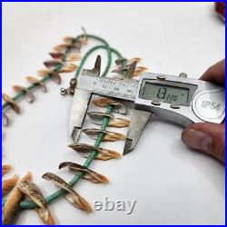 Rare Unique Native American Turquoise Heishi And Conch Shell Necklace