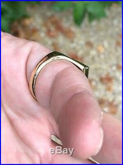 Rare Unisex / Mens Zuni Dickie Quandelacy Blue Lapis & 14k Gold Ring Size 12-1/2