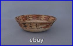 Rare Very Early Hopi Pueblo Chili Bowl Pot Polychrome 8 1/4 x 2 1/2