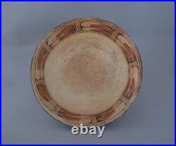 Rare Very Early Hopi Pueblo Chili Bowl Pot Polychrome 8 1/4 x 2 1/2