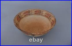 Rare Very Early Hopi Pueblo Chili Bowl Pot Polychrome 8 1/4 x 2 1/2