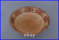 Rare Very Early Hopi Pueblo Chili Bowl Pot Polychrome 8 1/4 x 2 1/2