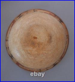 Rare Very Early Hopi Pueblo Chili Bowl Pot Polychrome 8 1/4 x 2 1/2