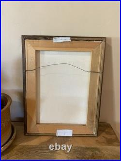 Rare Vintage Adam Shields Oil Painting Men & Women Meeting Native American Art